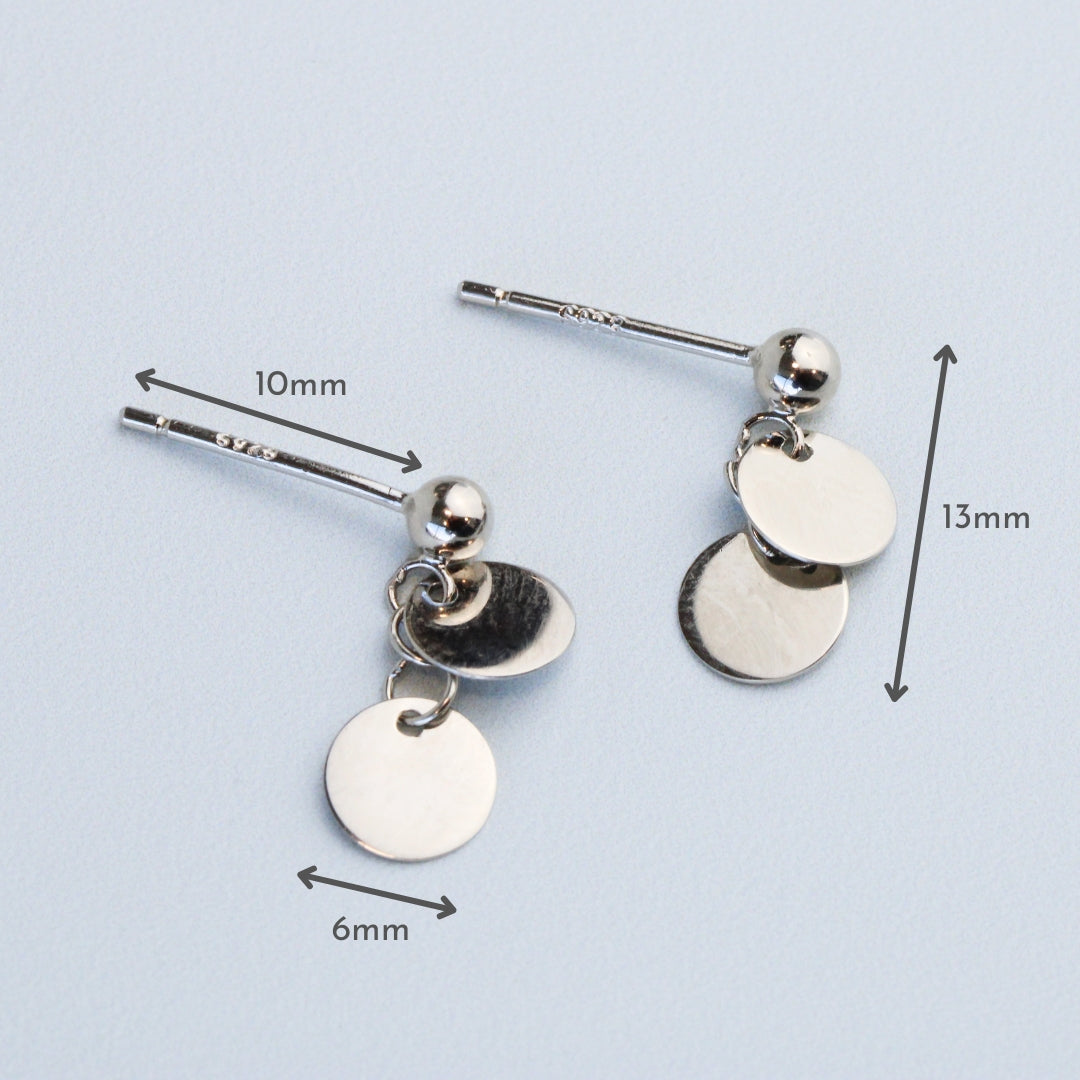 Circle Dangle Stud Earrings