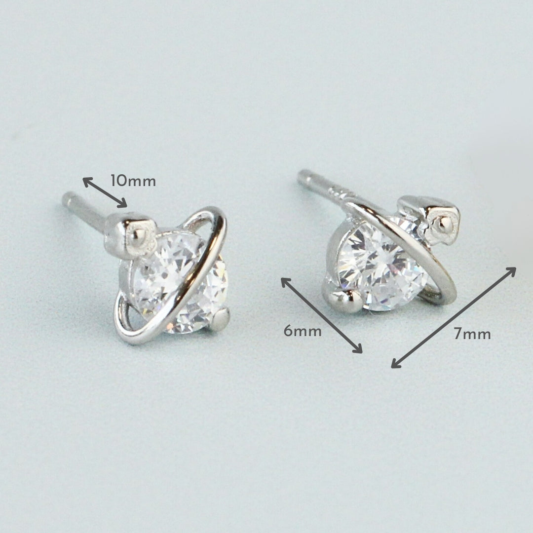 Tiny Crystal Stud Earrings