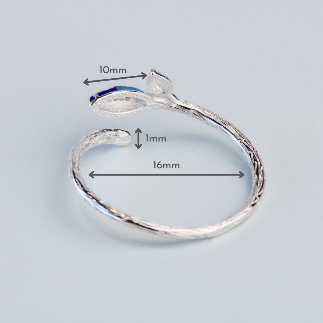 Colourful Leaf Adjustable Ring