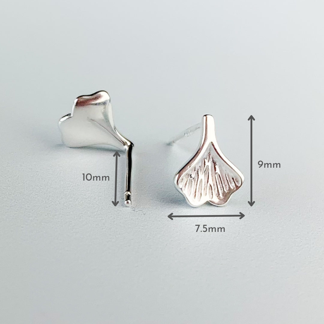 Tiny Leaf Stud Earrings