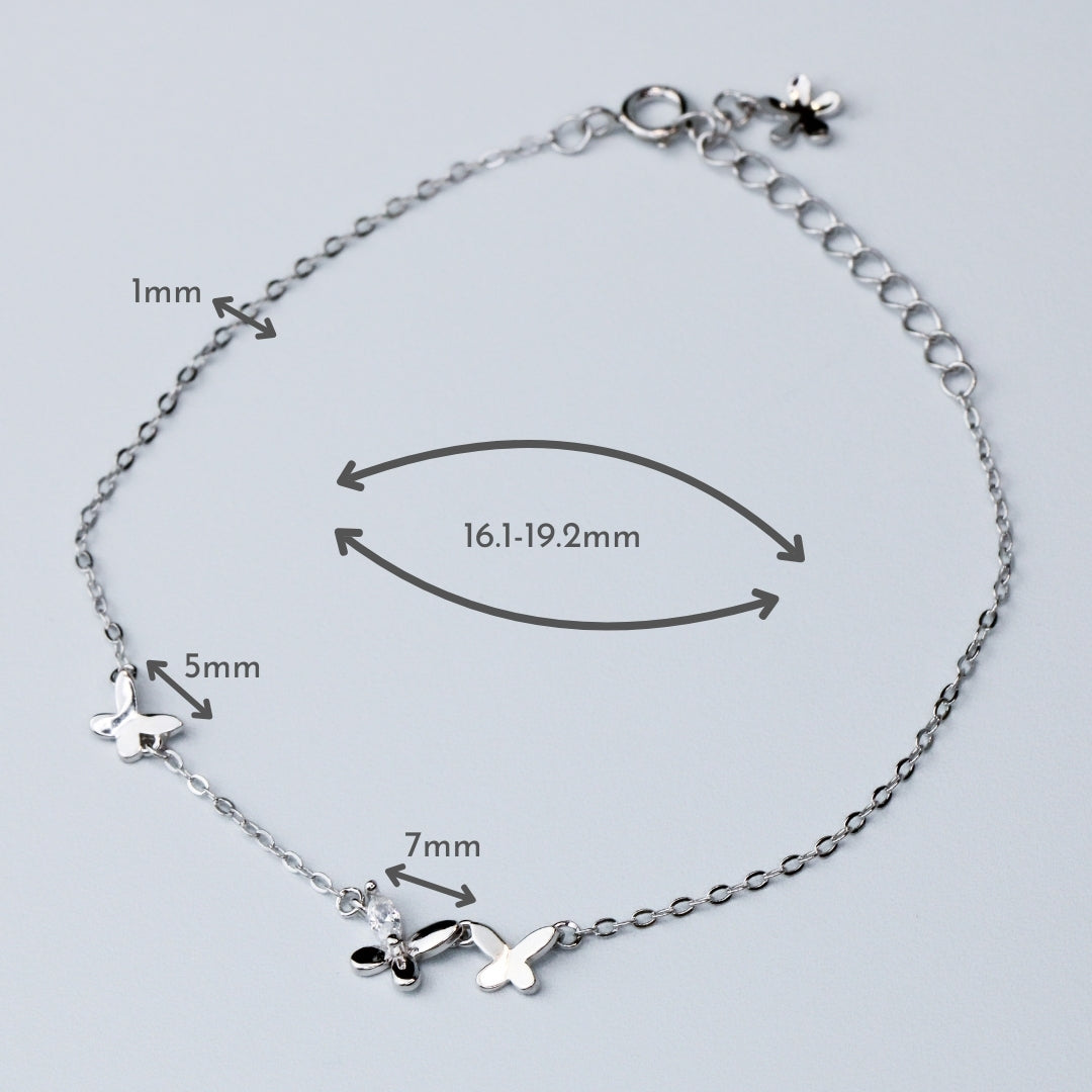 Dainty Butterfly Charm Bracelet