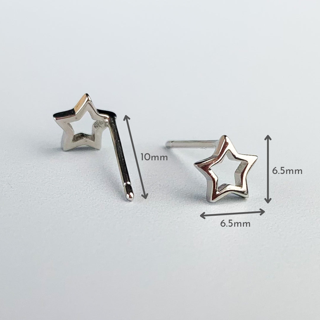 Tiny Star Stud Earrings