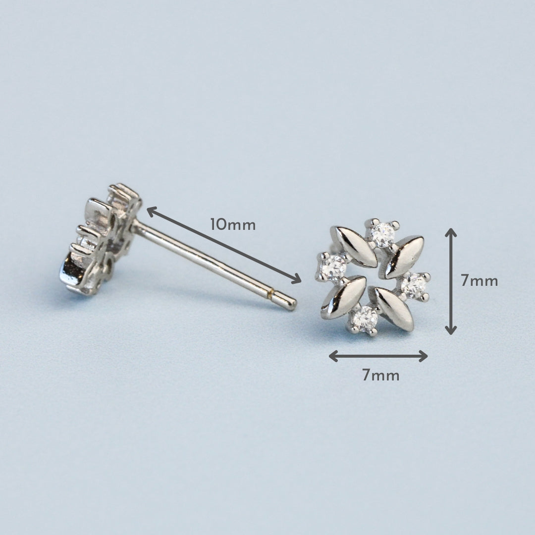 Crystal Burst Stud Earrings