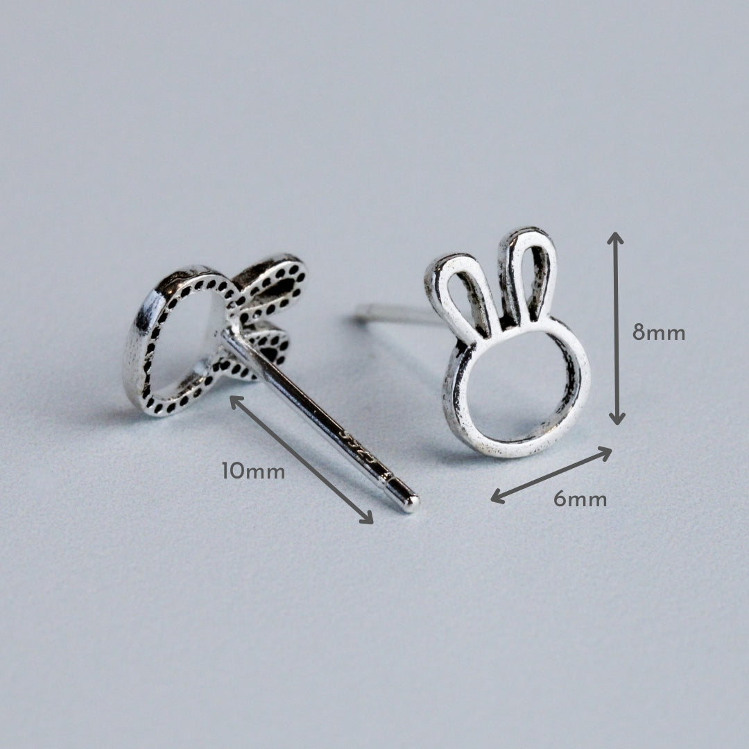 Minimalist Bunny Ear Stud Earrings