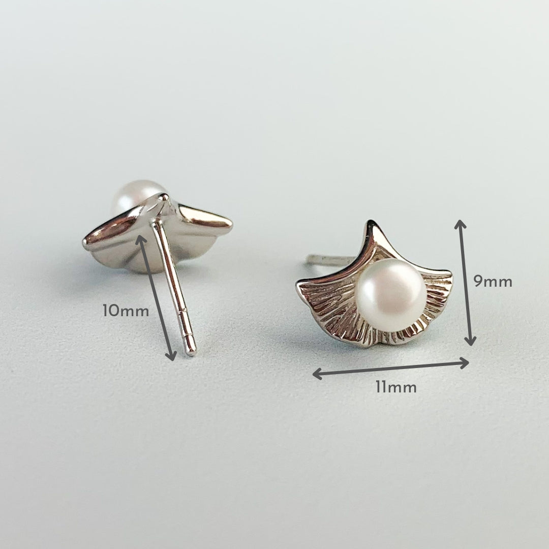Clam Shell Pearl Earrings