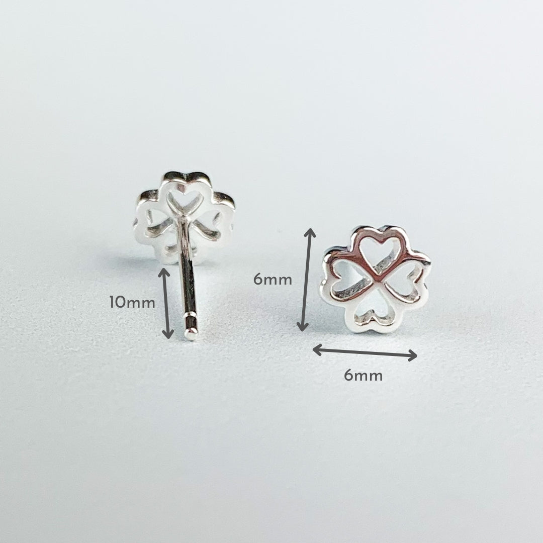 Four Leaf Clover Stud Earrings