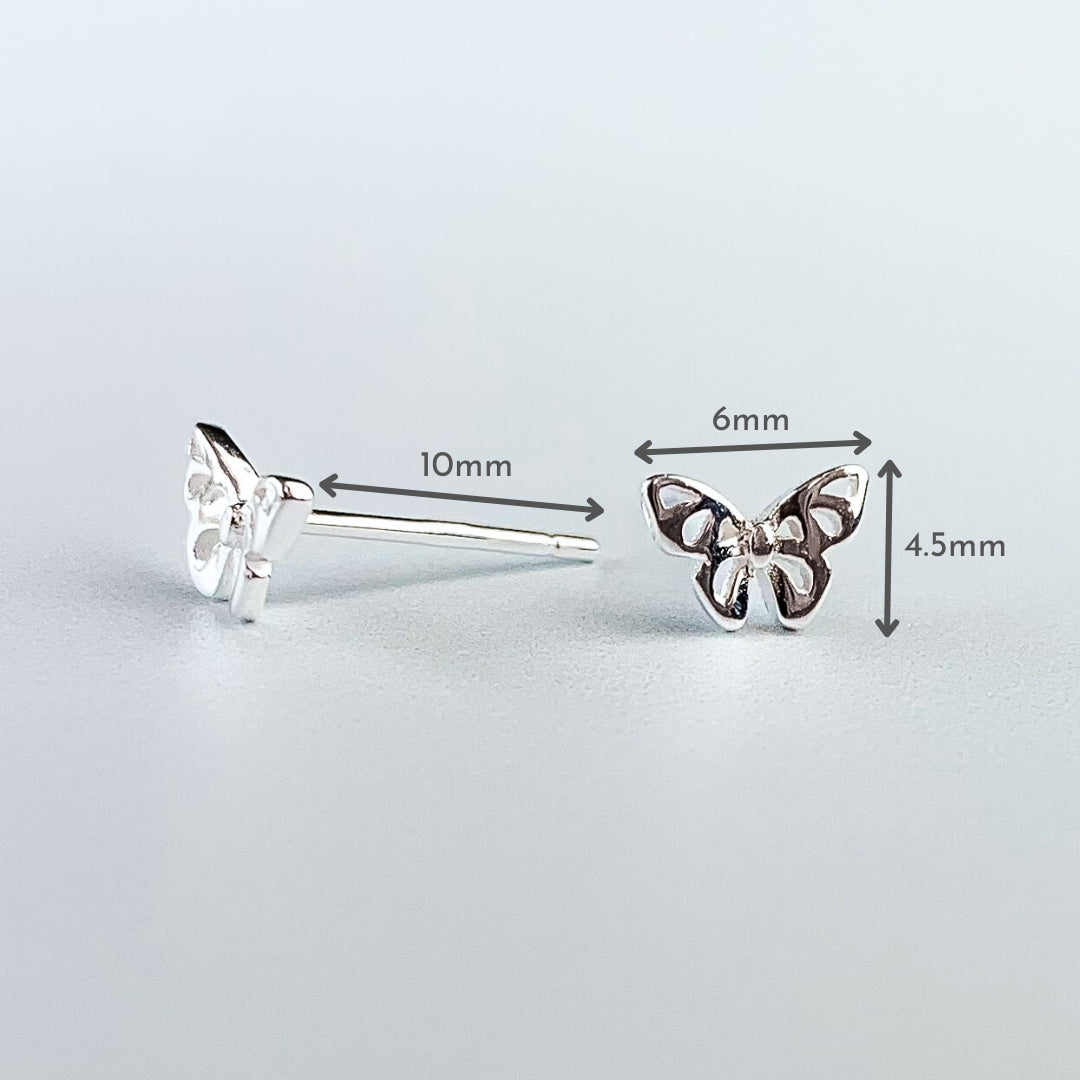 Delicate Butterfly Stud Earrings