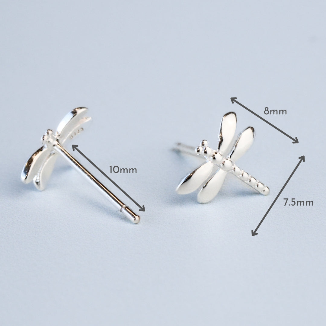 Dainty Dragonfly Stud Earrings