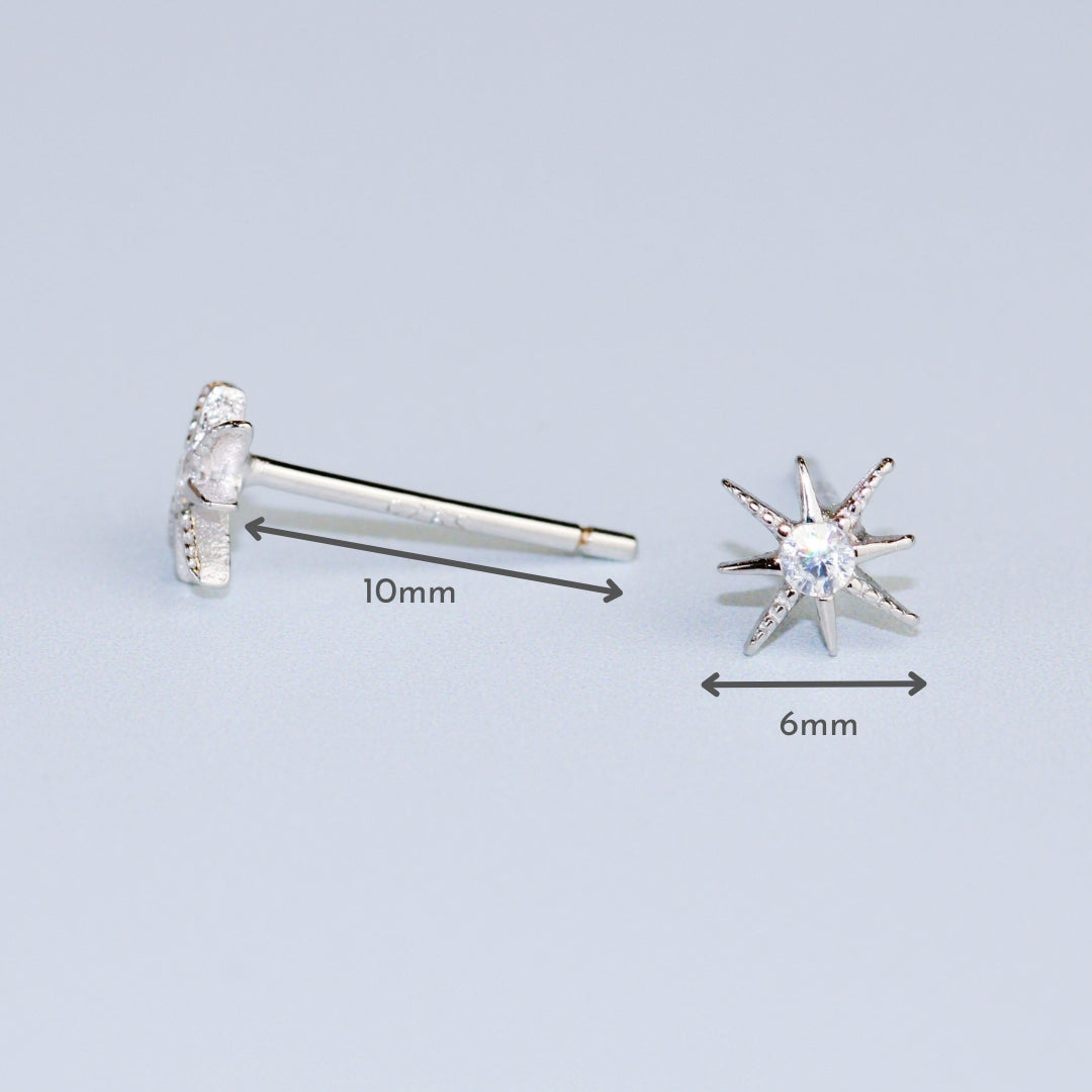 Crystal Star Stud Earrings