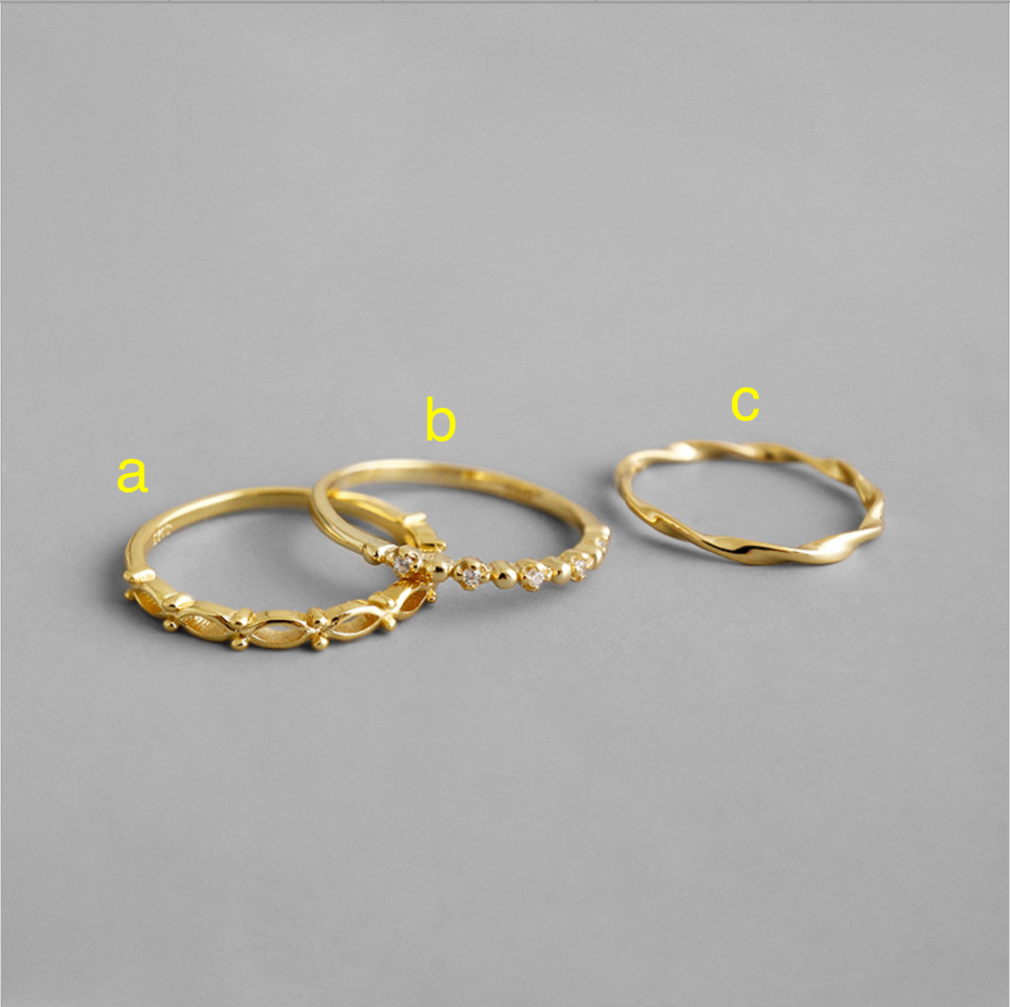 Thin Band Stacking Rings