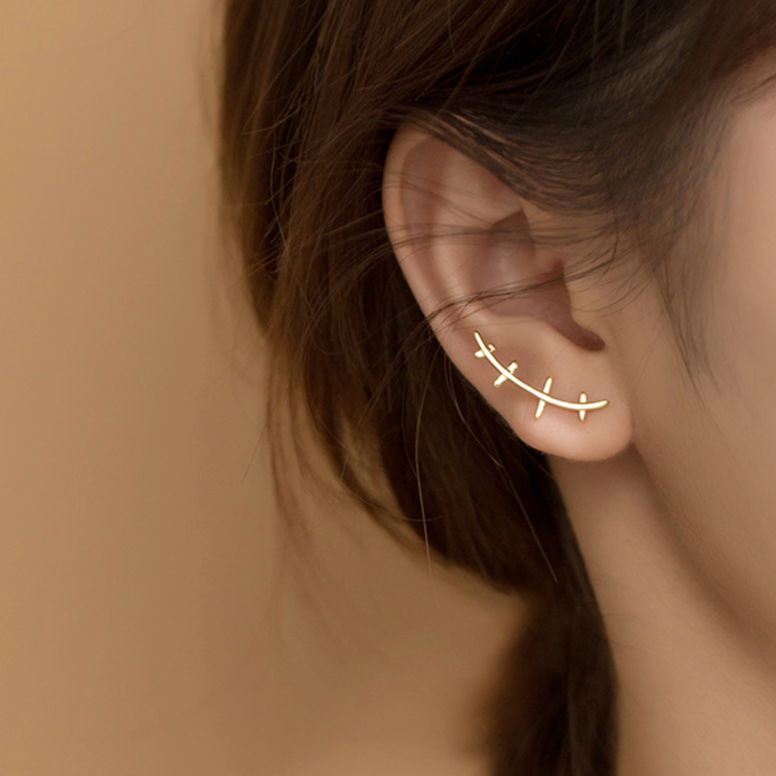 Asymmetrical Stitches Earrings