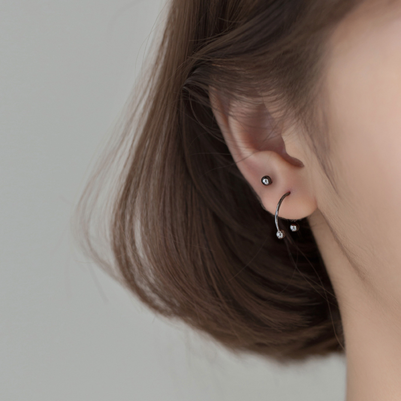 Straight or Curved Screw Back Earrings