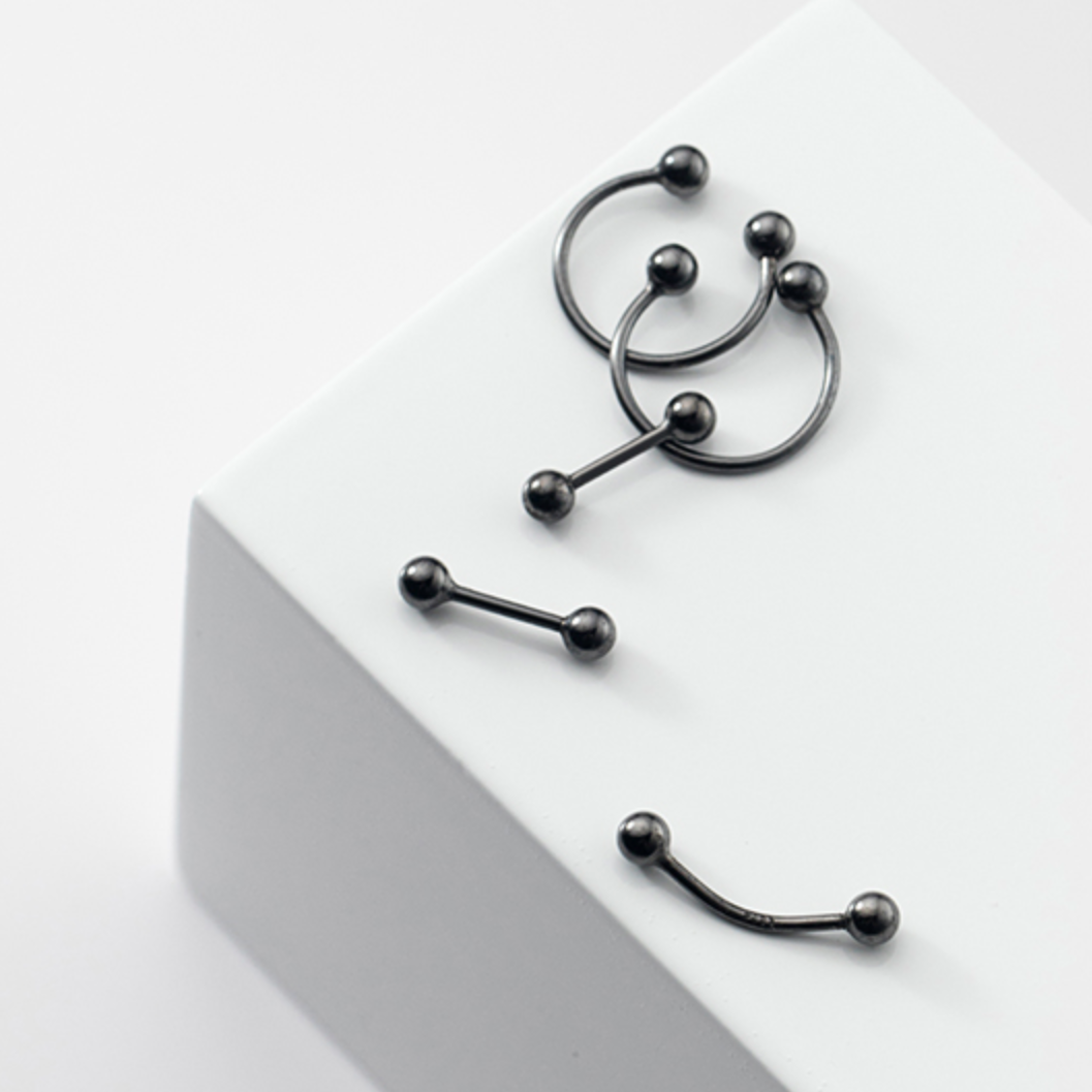 Straight or Curved Screw Back Earrings