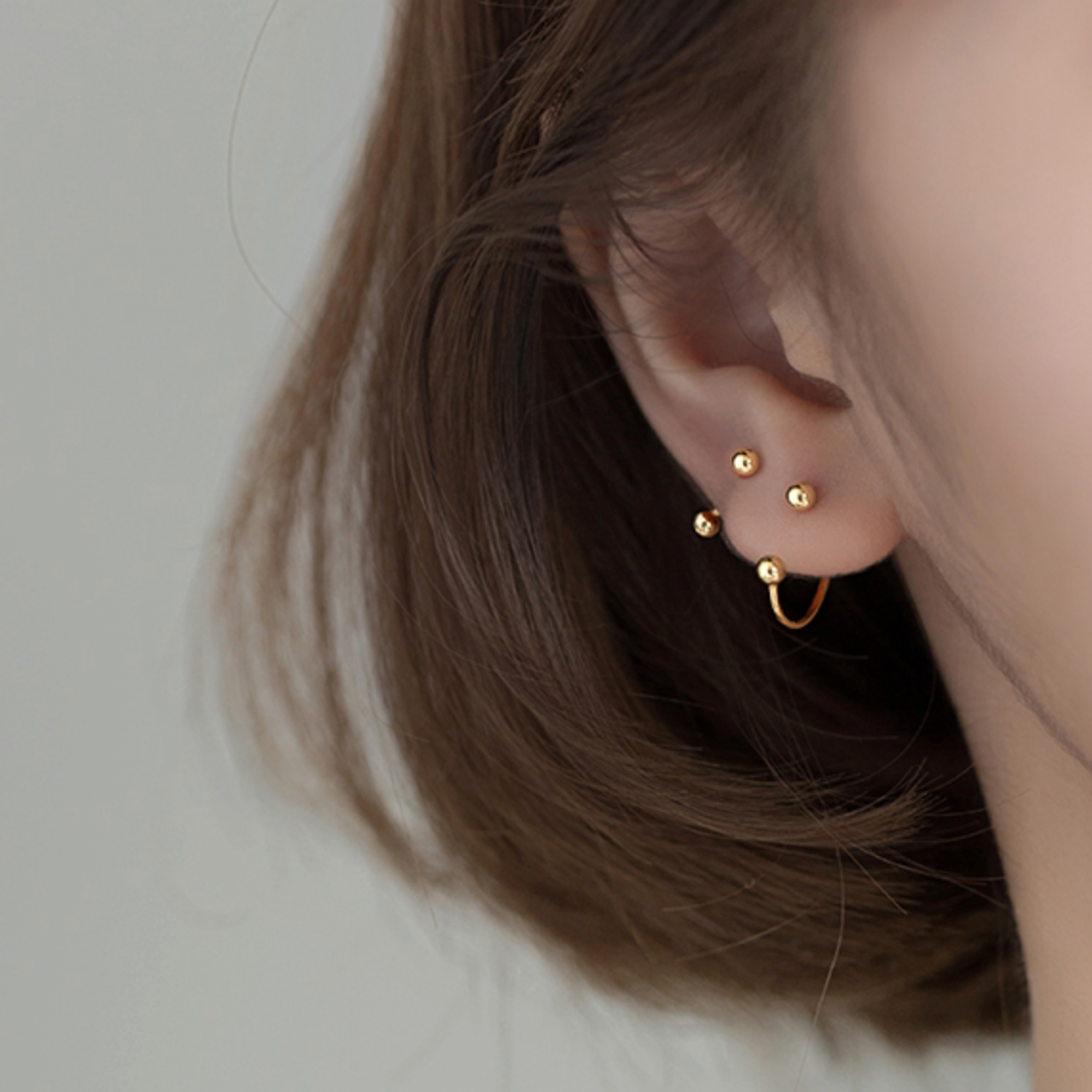 Straight or Curved Screw Back Earrings