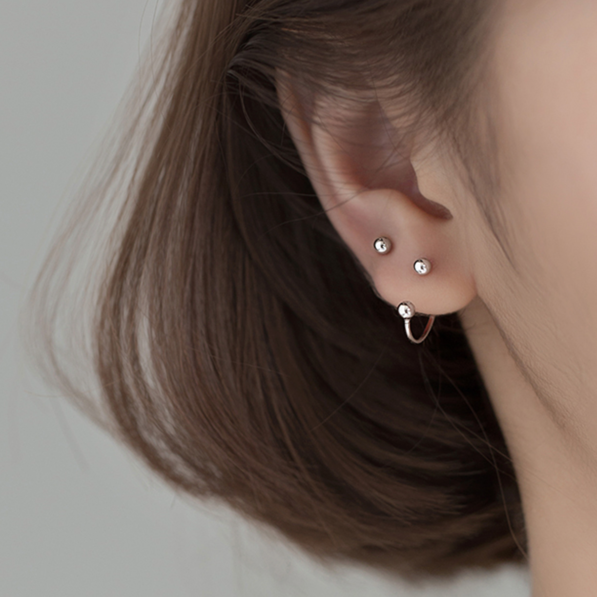 Straight or Curved Screw Back Earrings