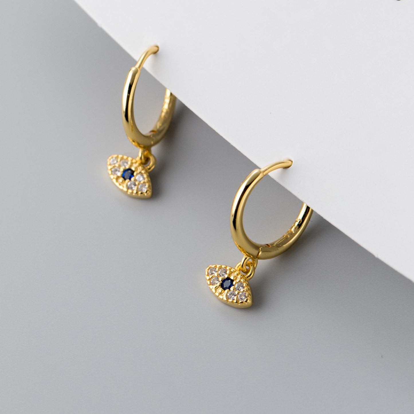 Eye Charm Hoop Earrings