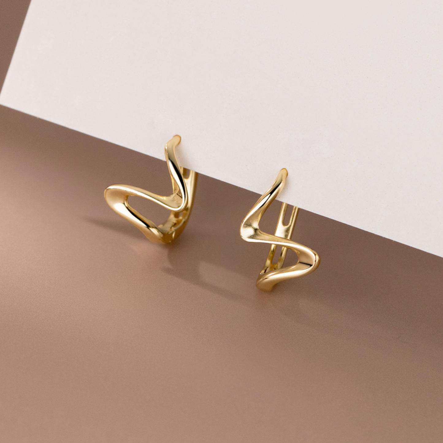 Wave Hoop Earrings