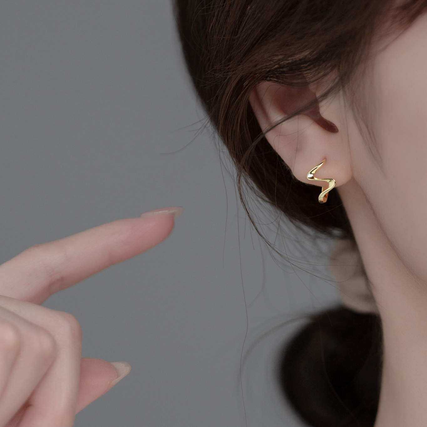 Wave Hoop Earrings