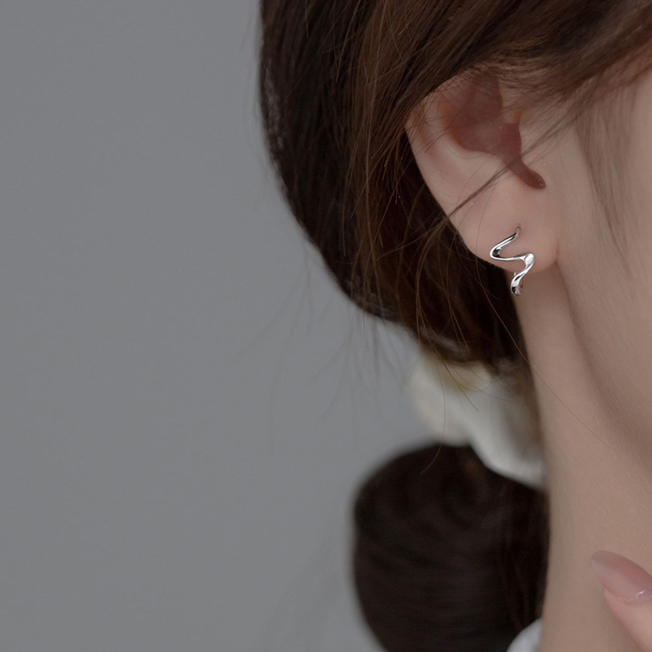 Wave Hoop Earrings