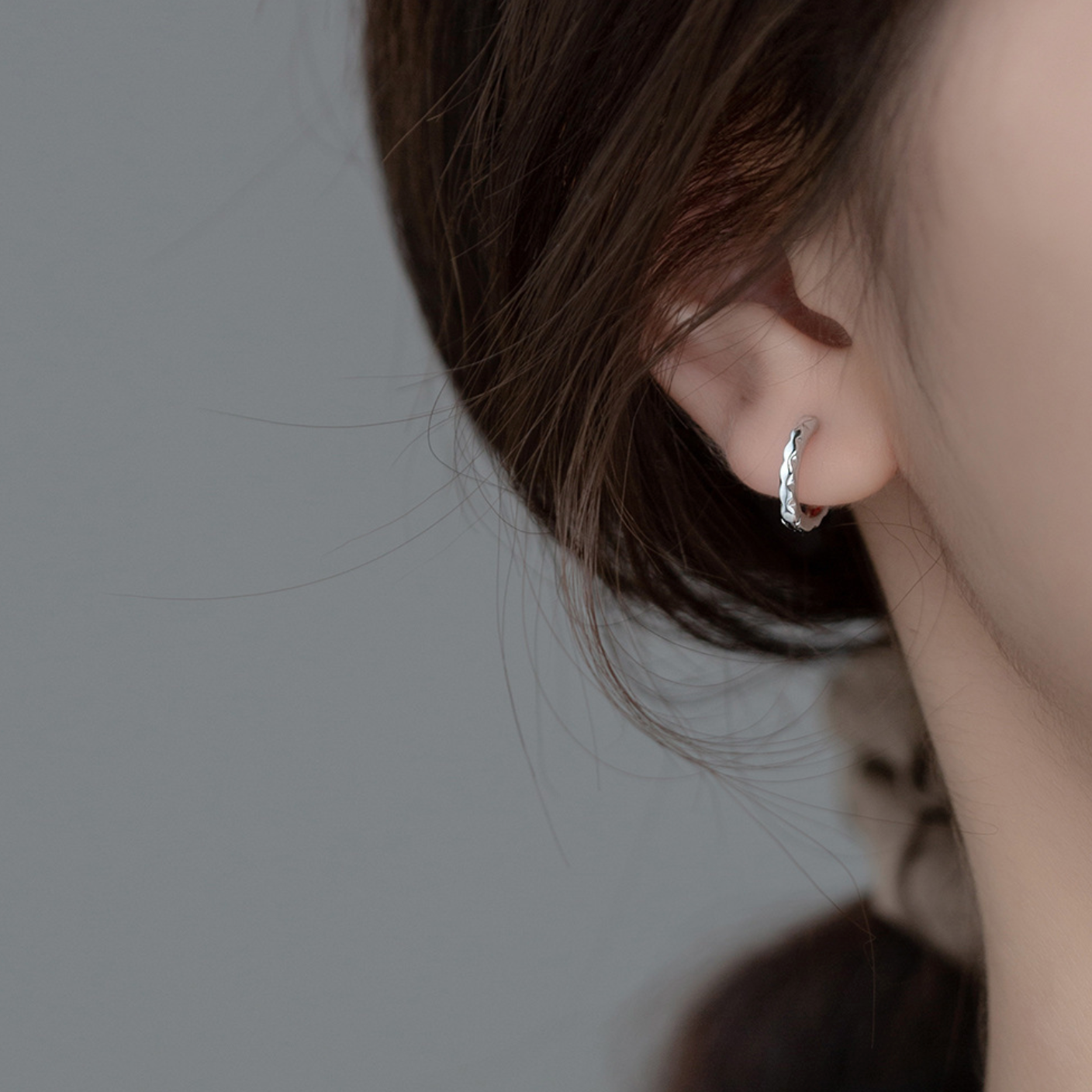Geometric Huggie Hoop Earrings