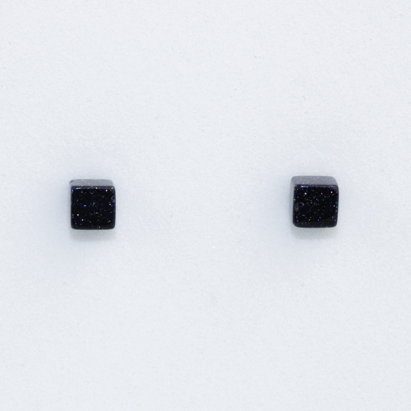 Purple Shimmer Cube Stud Earrings