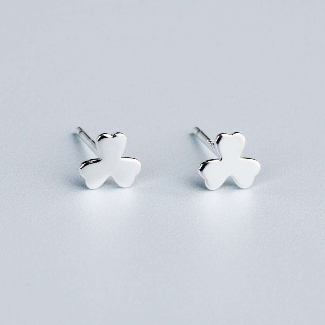 Minimalist Clover Stud Earrings