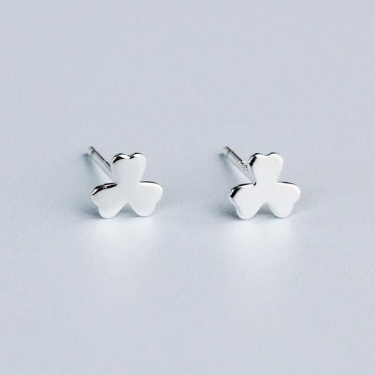 Minimalist Clover Stud Earrings
