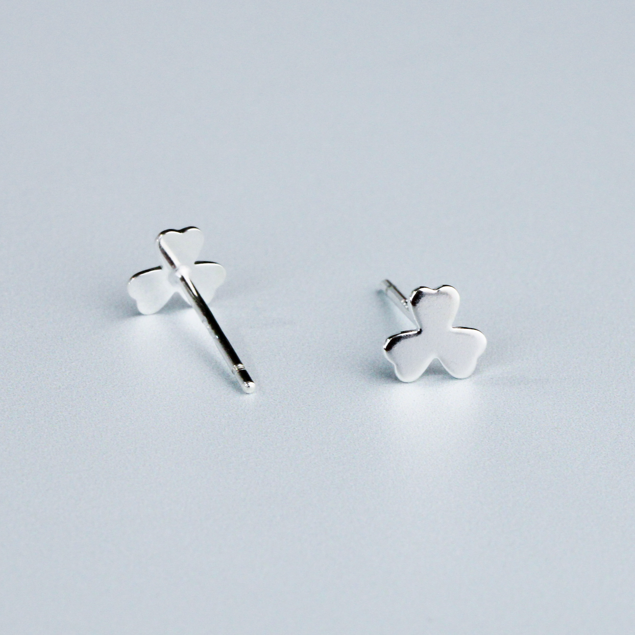 Minimalist Clover Stud Earrings