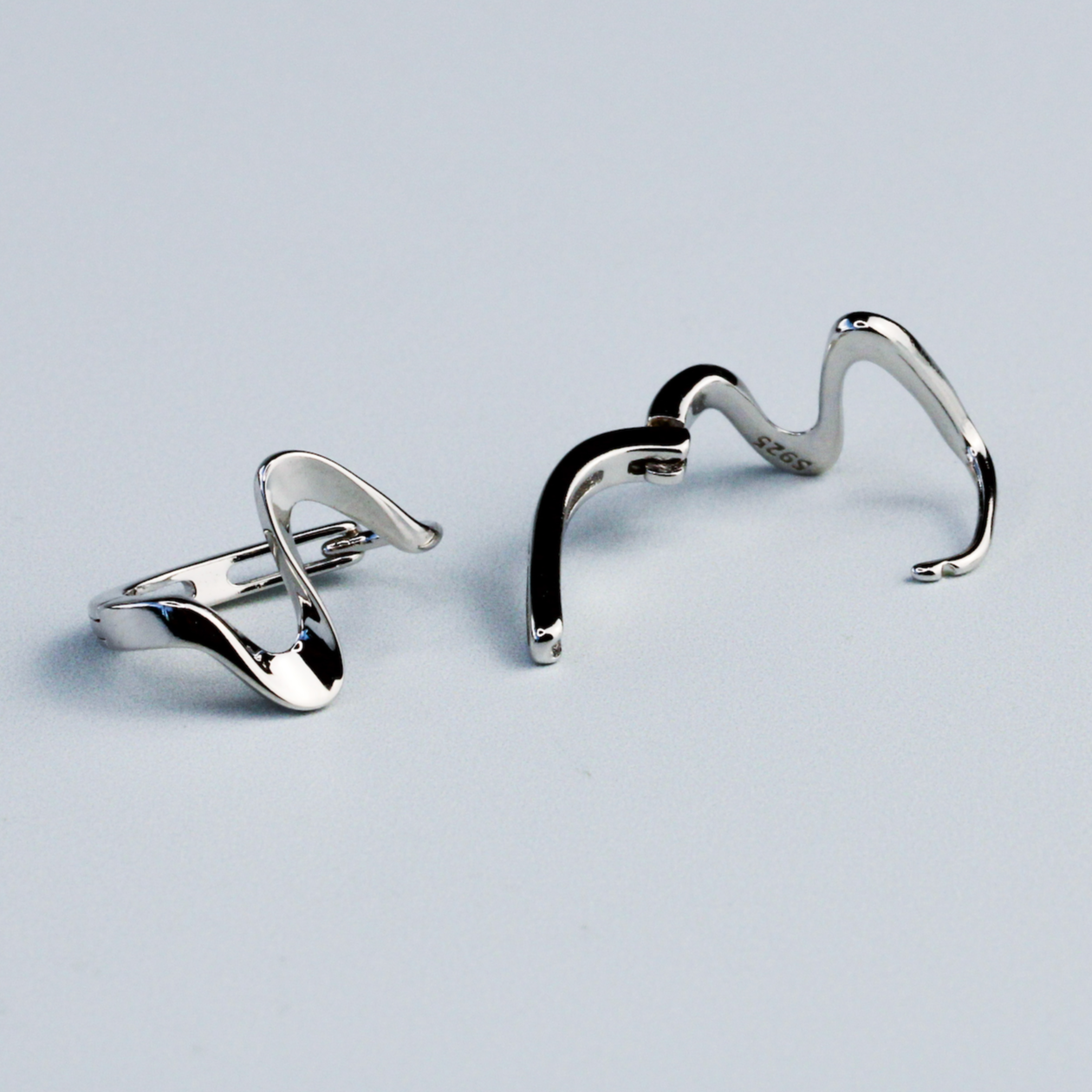 Wave Hoop Earrings