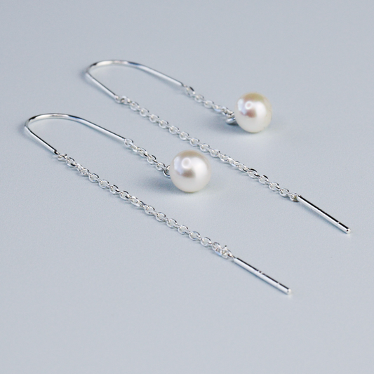 Pearl Threader Earrings
