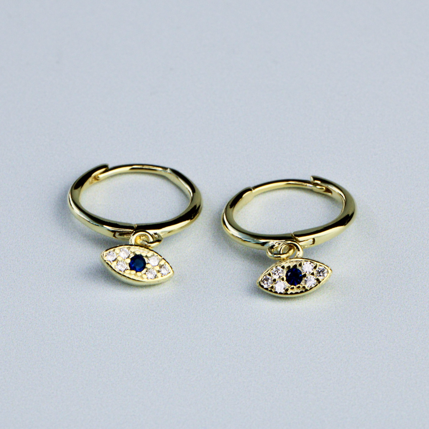 Eye Charm Hoop Earrings