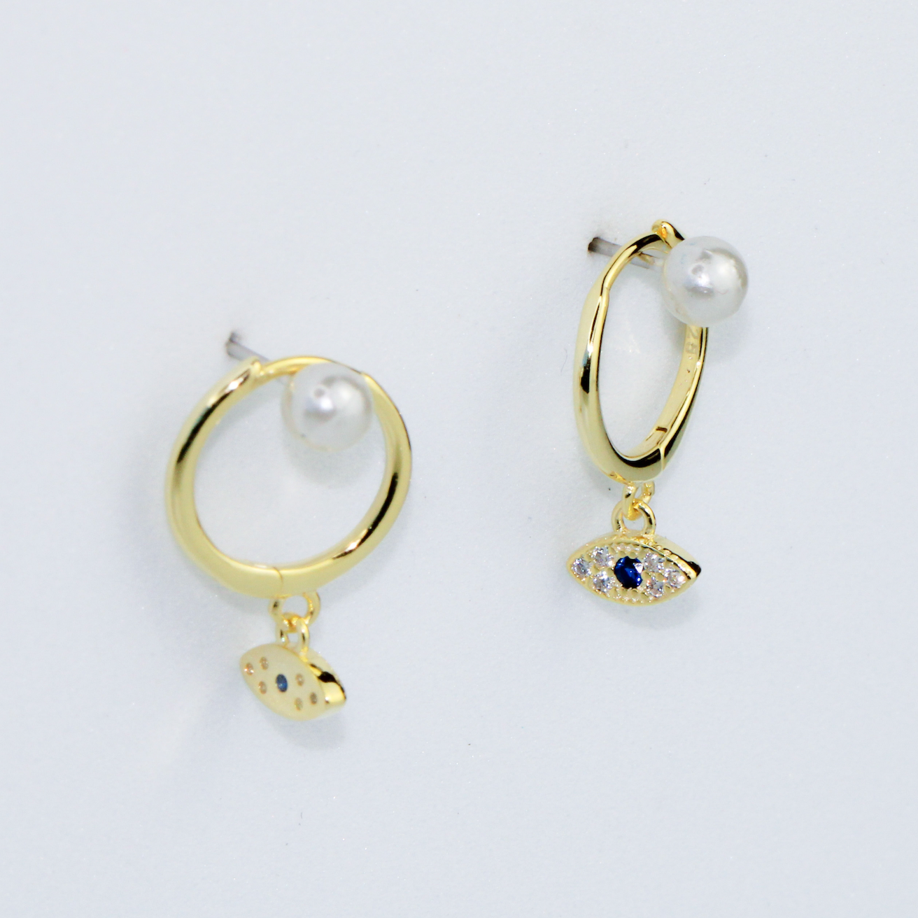 Eye Charm Hoop Earrings