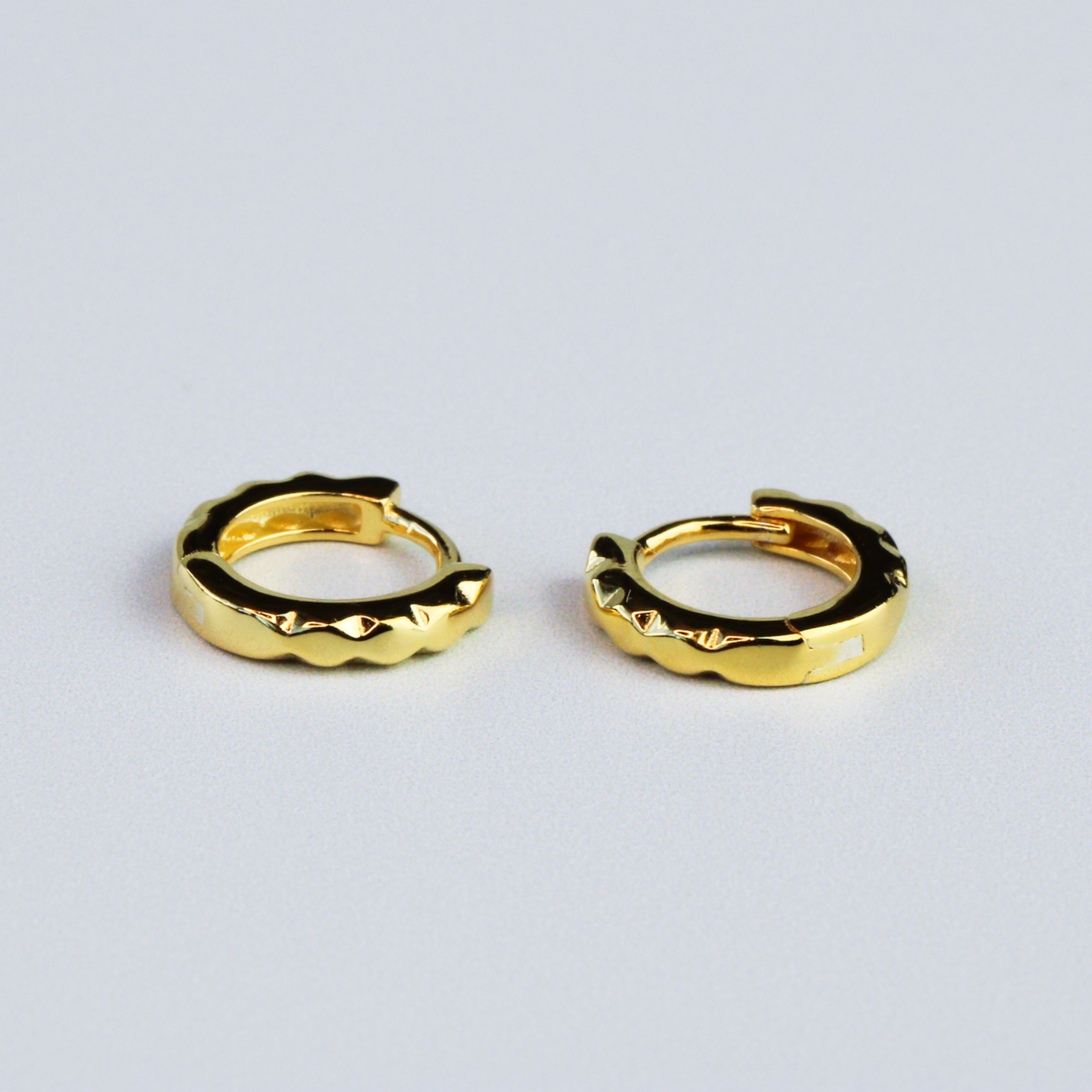 Geometric Huggie Hoop Earrings