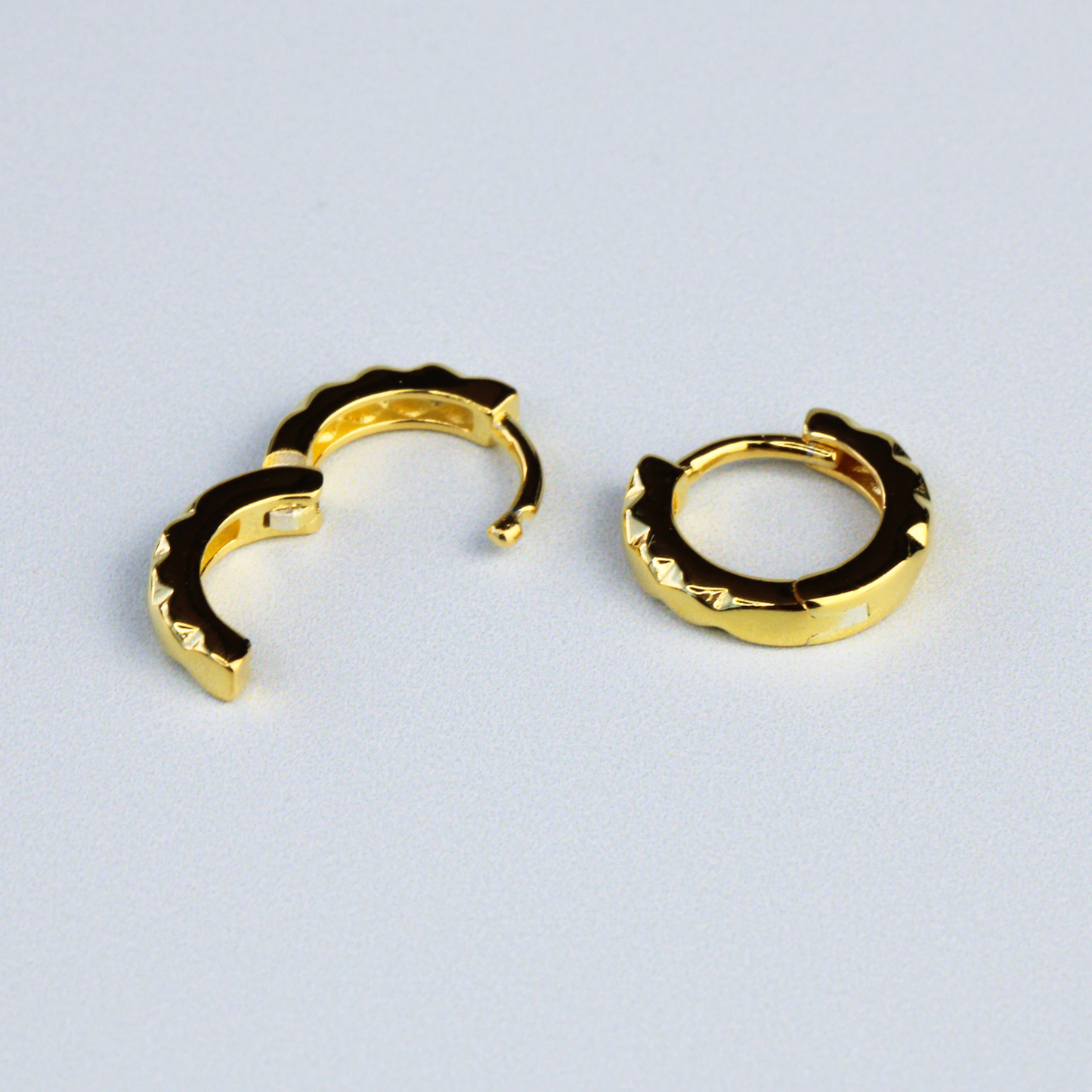 Geometric Huggie Hoop Earrings