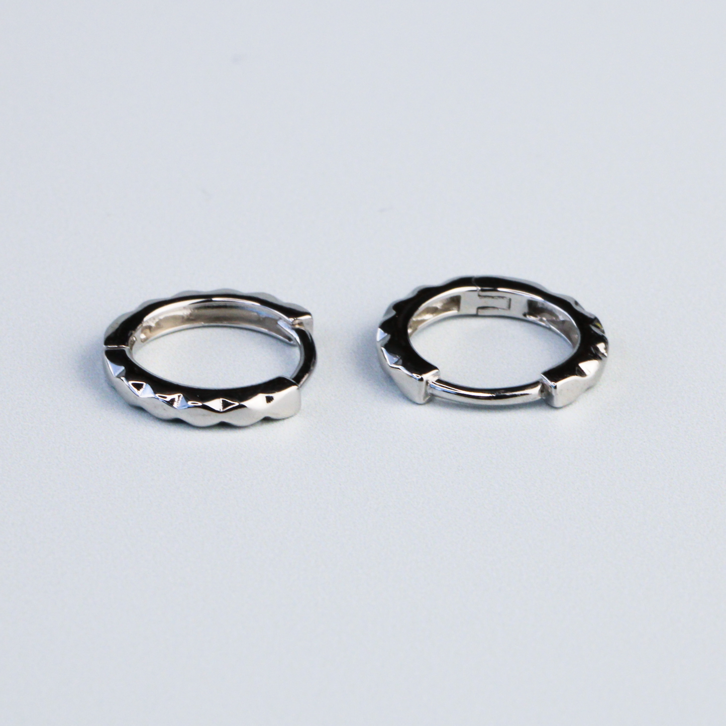 Geometric Huggie Hoop Earrings