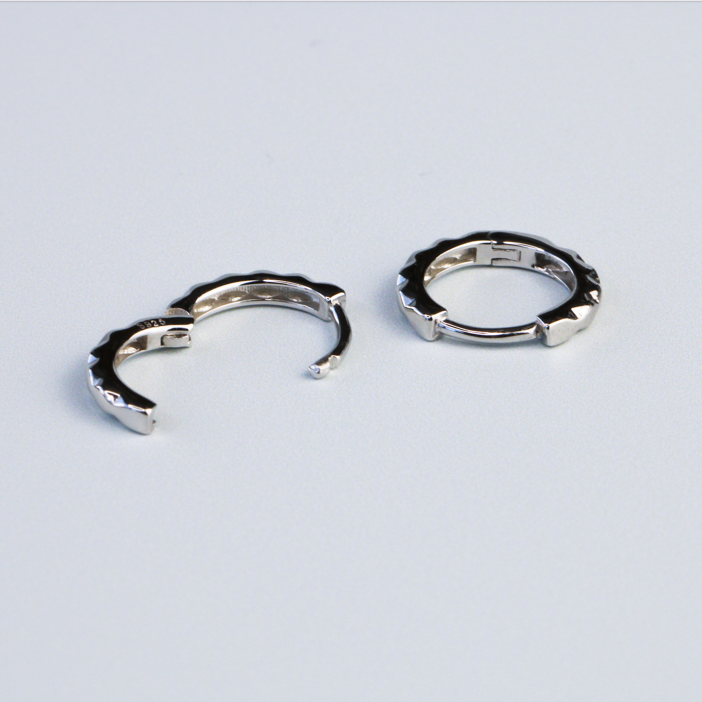 Geometric Huggie Hoop Earrings