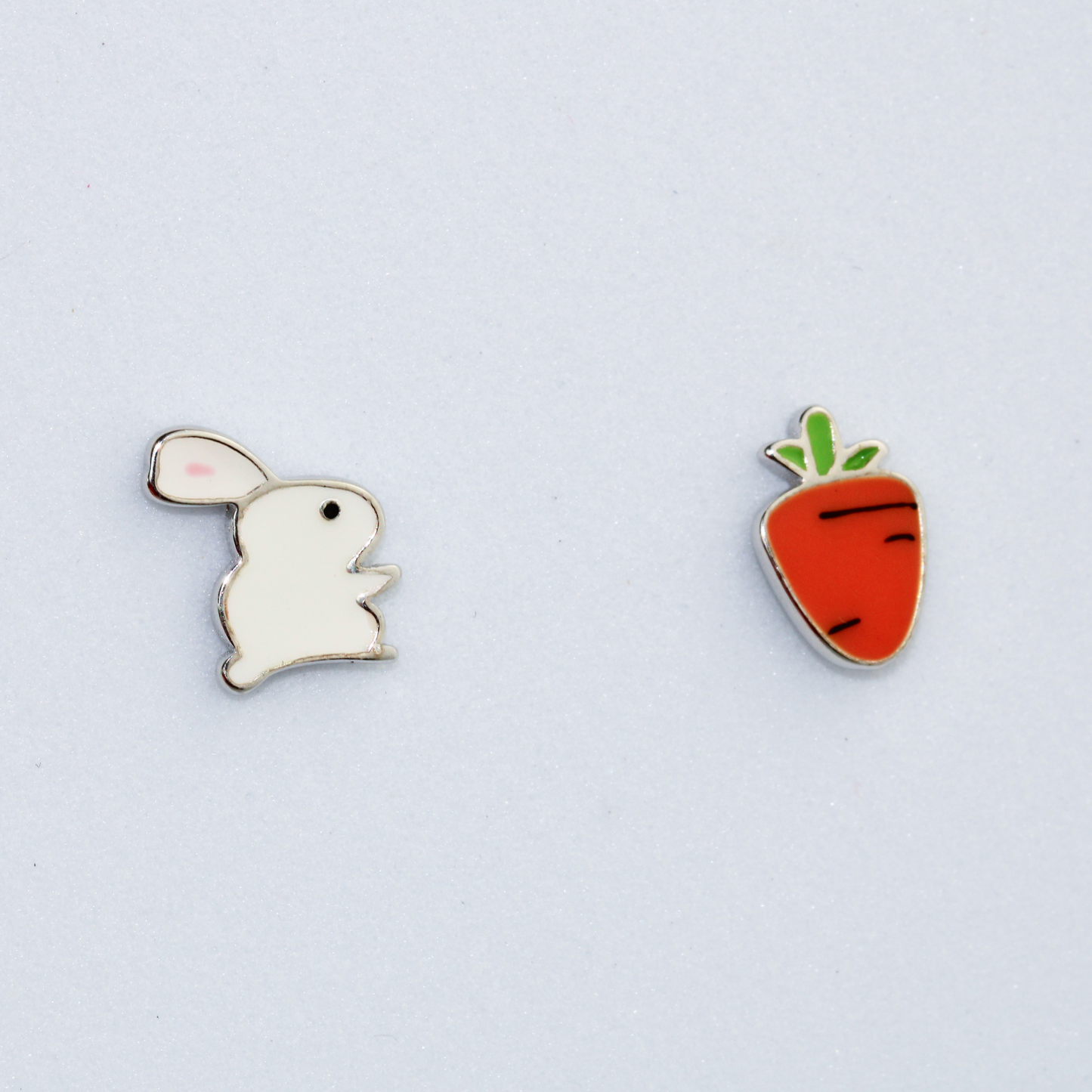 Bunny and Carrot Stud Earrings
