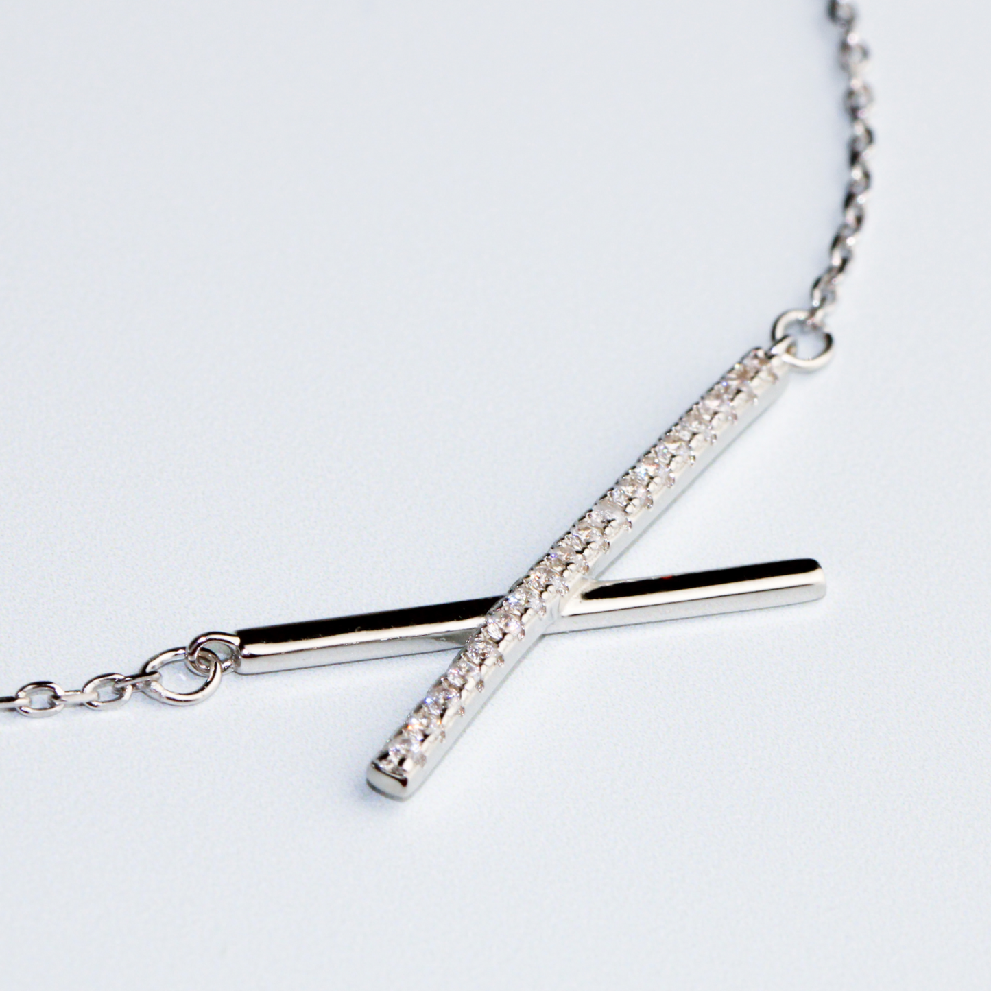 Asymmetrical Cross Pendant Necklace