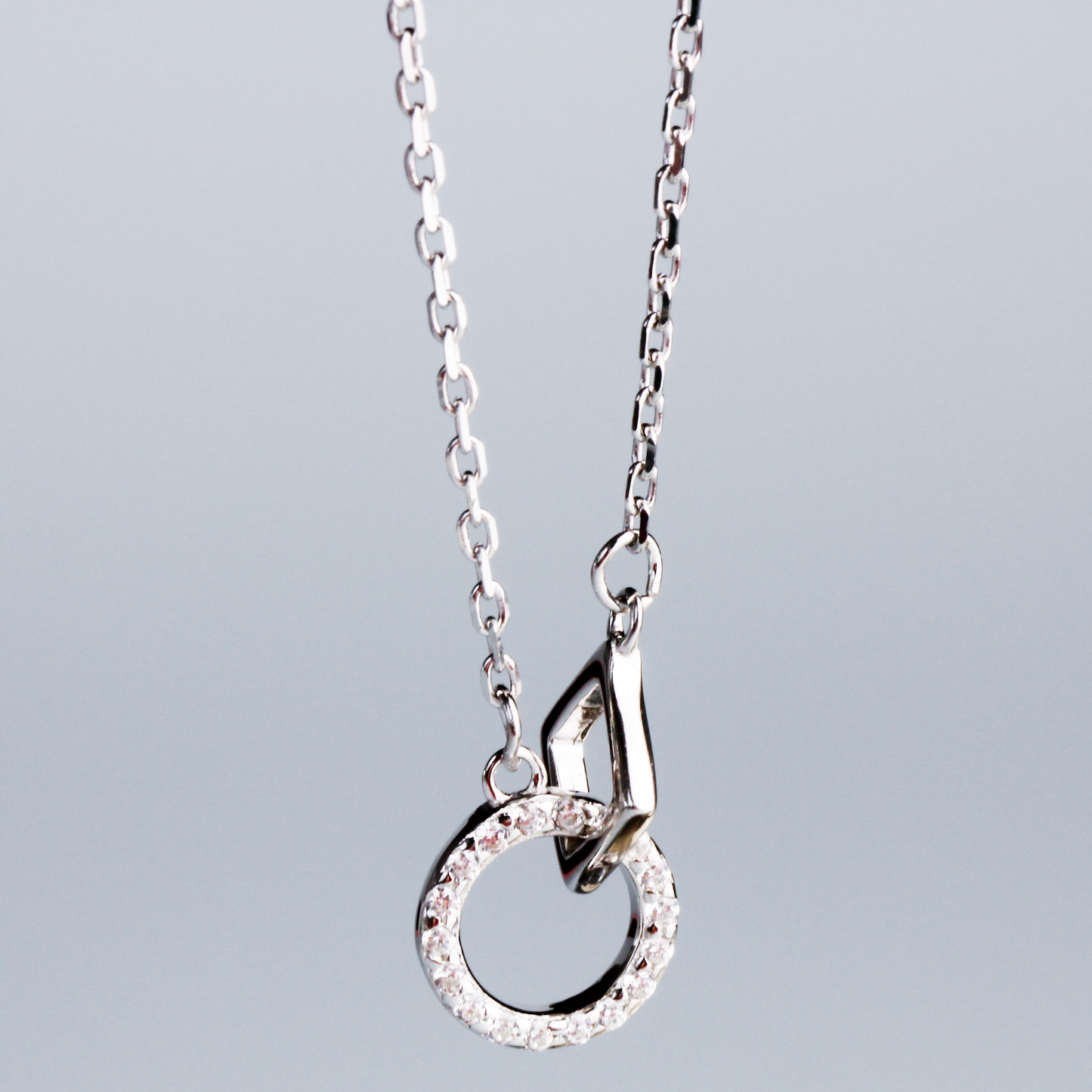 Interlocking Shapes Pendant Necklace