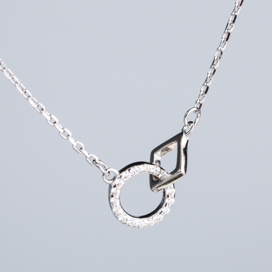 Interlocking Shapes Pendant Necklace