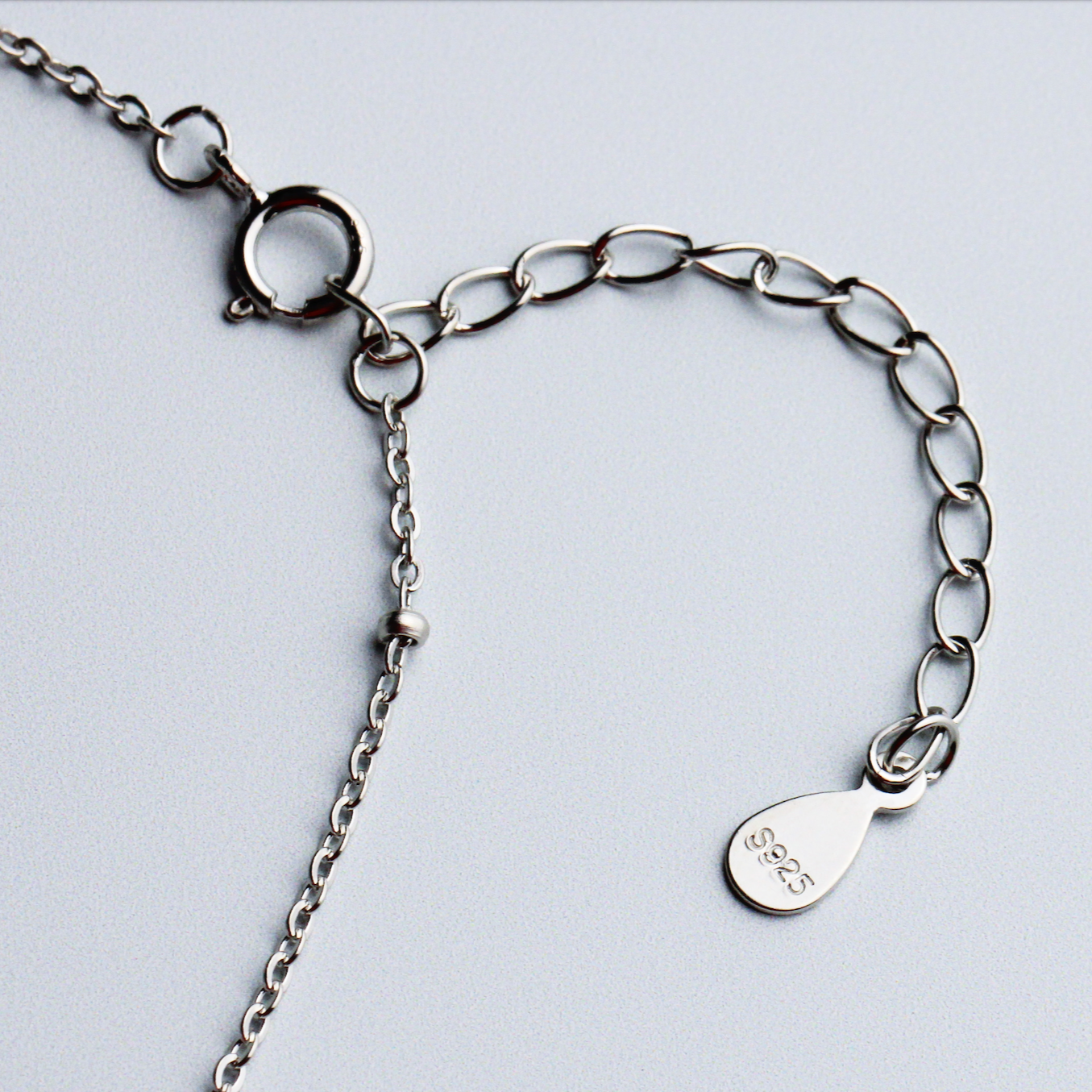 Green Crystal Chain Necklace
