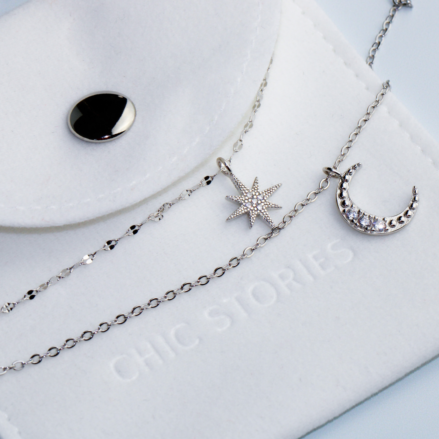 Star and Moon Layered Necklace