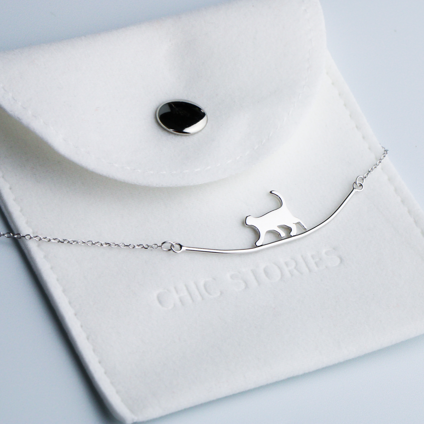 Cat Silhouette Pendant Necklace