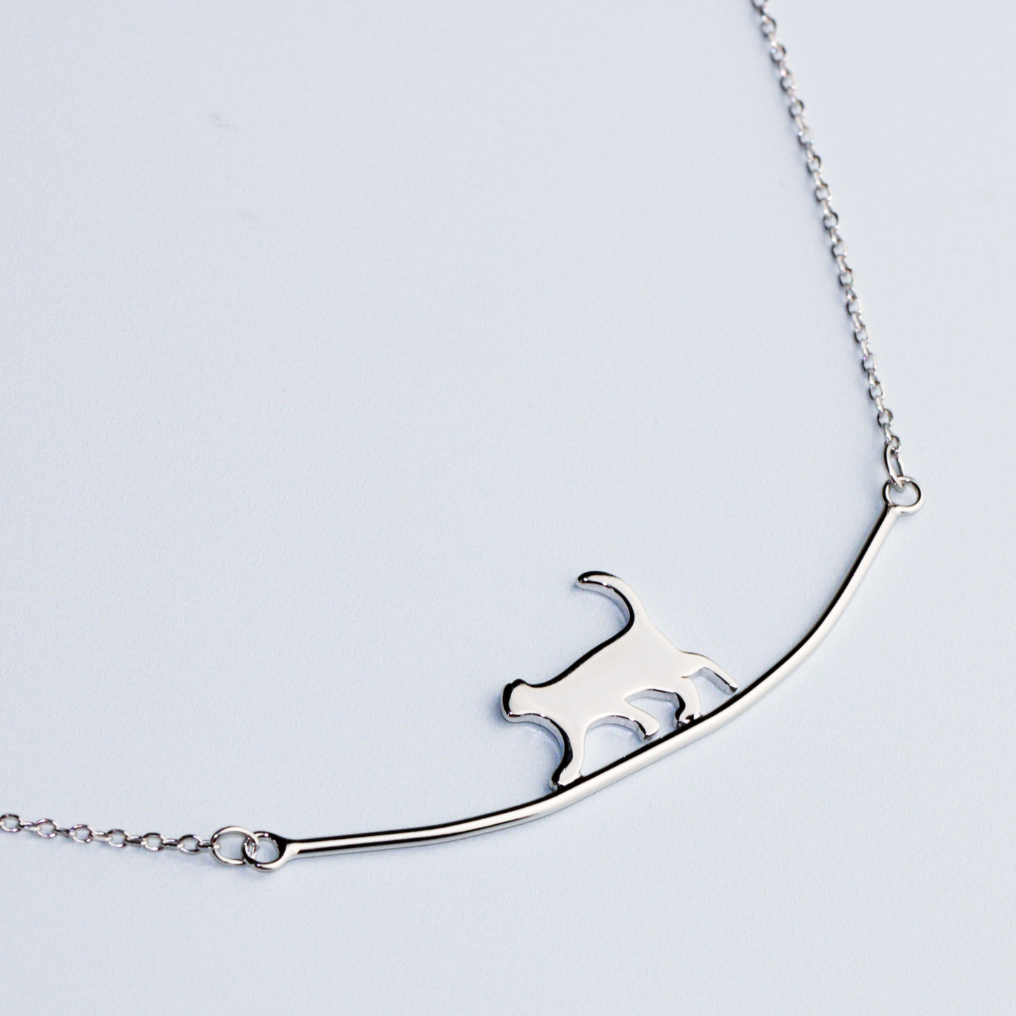 Cat Silhouette Pendant Necklace