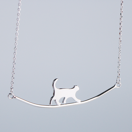 Cat Silhouette Pendant Necklace