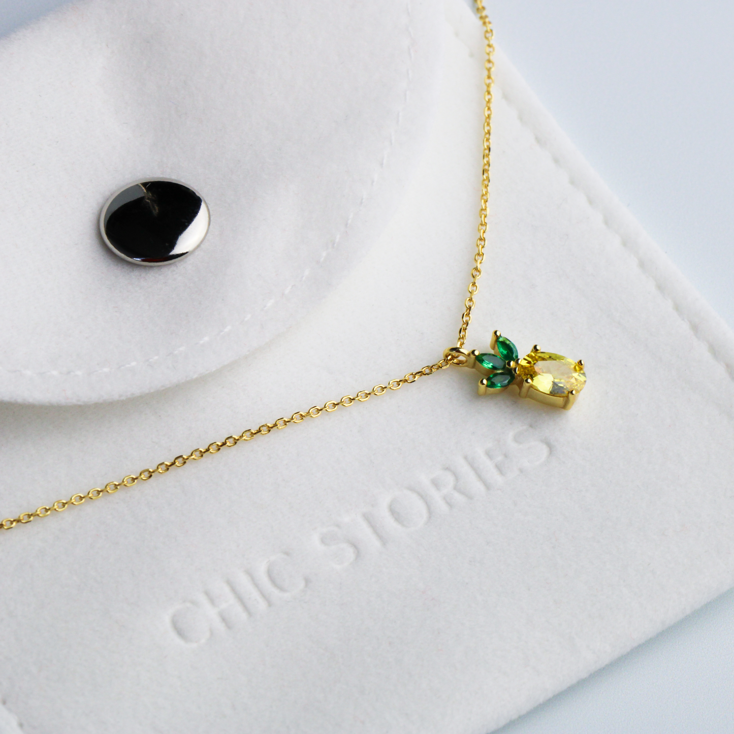 Crystal Pineapple Pendant Necklace