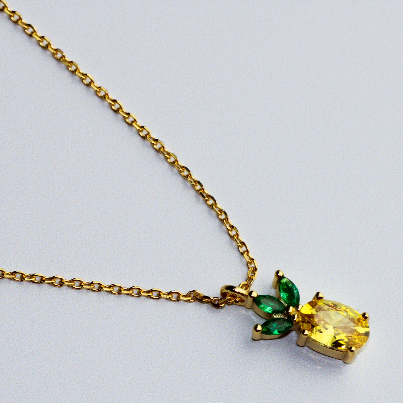 Crystal Pineapple Pendant Necklace