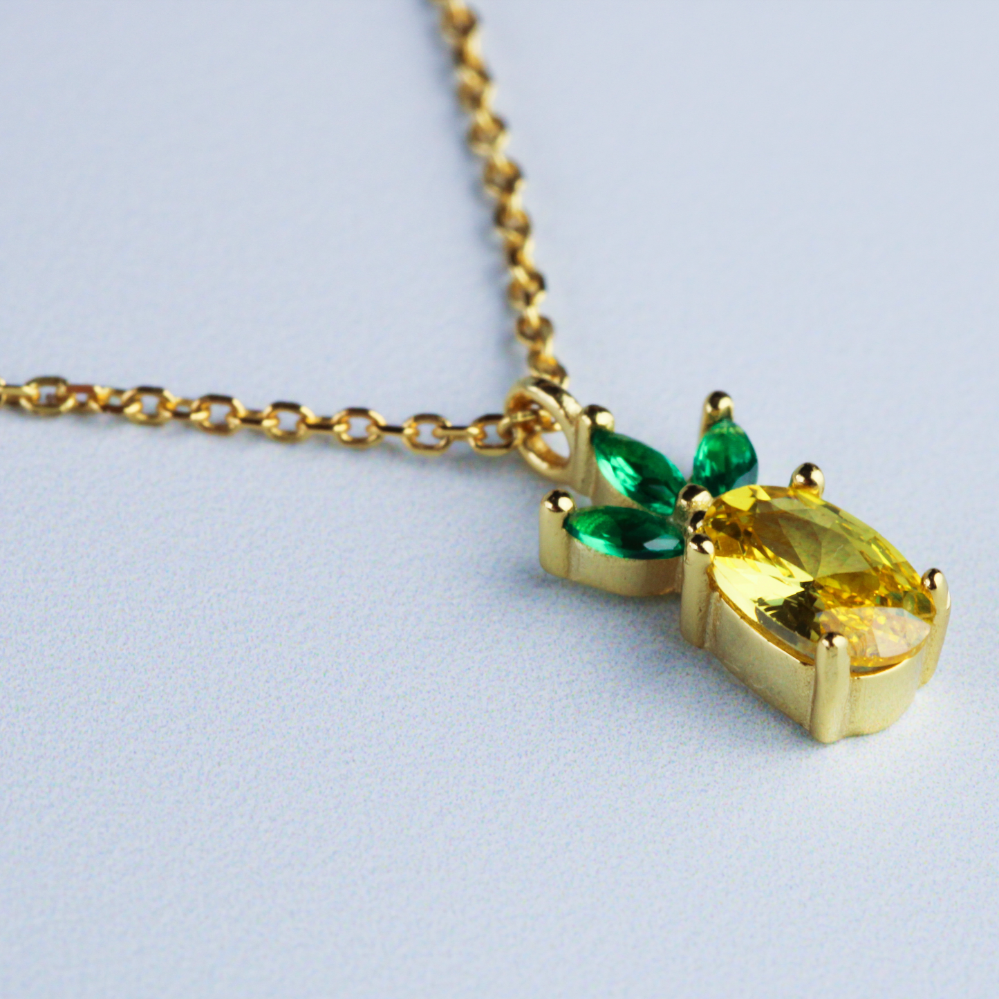 Crystal Pineapple Pendant Necklace