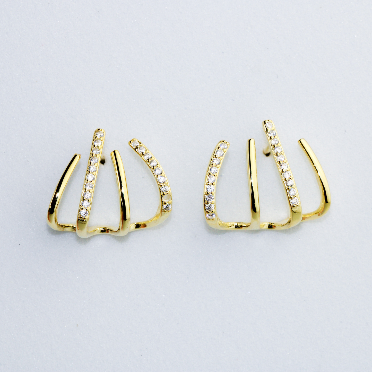 Sparkly Huggie Cuff Effect Stud Earrings
