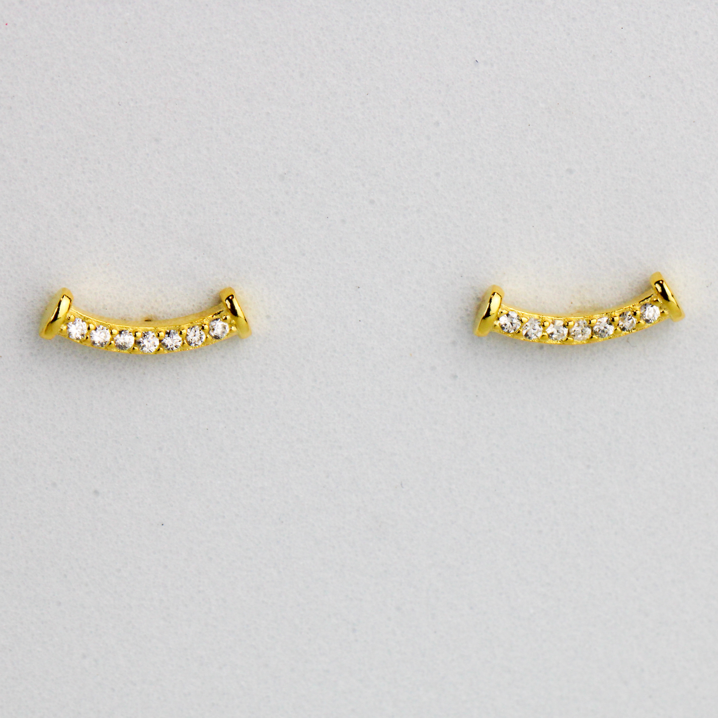 Crystal Curve Stud Earrings